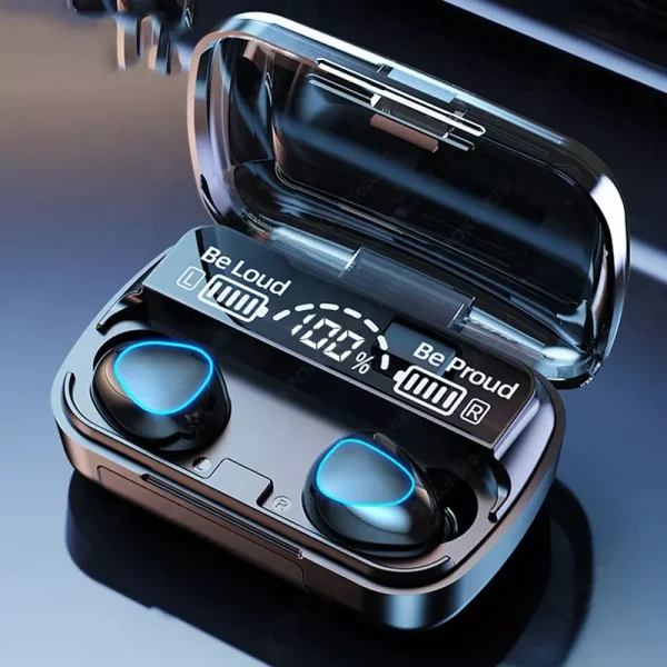 m10 tws bluetooth 5.1 earbuds wireless earphones 3500mah charging box power bank headphone 9d stereo sports waterproof headsets