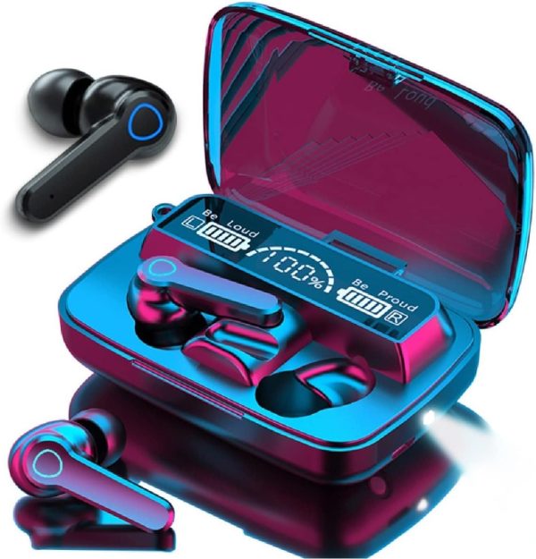 m19 tws wireless earbuds bluetooth 5.0 led display stereo gaming earbuds
