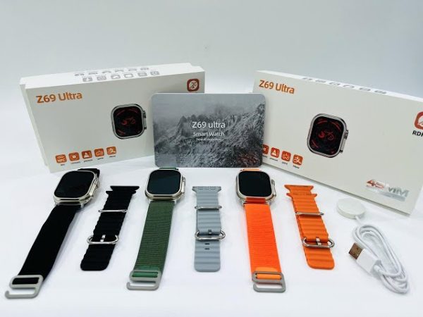 z69 ultra smartwatch compass nfc heart rate 49mm smart watch series 8 men women pk js8 dt8 z70 zw8 zd8 h11 hk8 hk9 pro max ultra black double strap